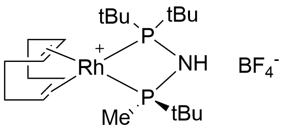 Rhodium(1+), [P,P-bis(1,1-dimethylethyl)-N-[(S)-(1,1-dimethylethyl)methylphosphino-κP]phosphinous amide-κP][(1,2,5,6-η)-1,5-cyclooctadiene]-, tetrafluoroborate(1-) (1:1), Rh-COD-[(S)-MaxPhos]-BF4